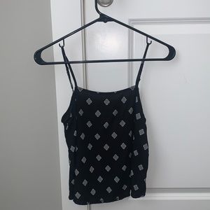 Square neck diamond pattern camisole